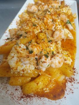 patatas con salsa